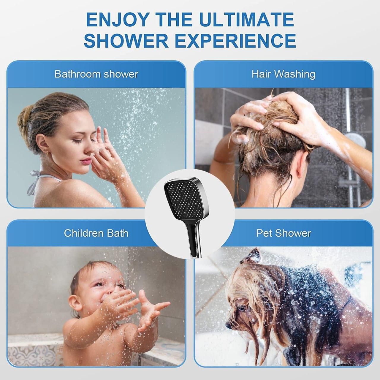 🚿 7 Modes Large Shower Head – Spa-Like Showers at Home Every Day!