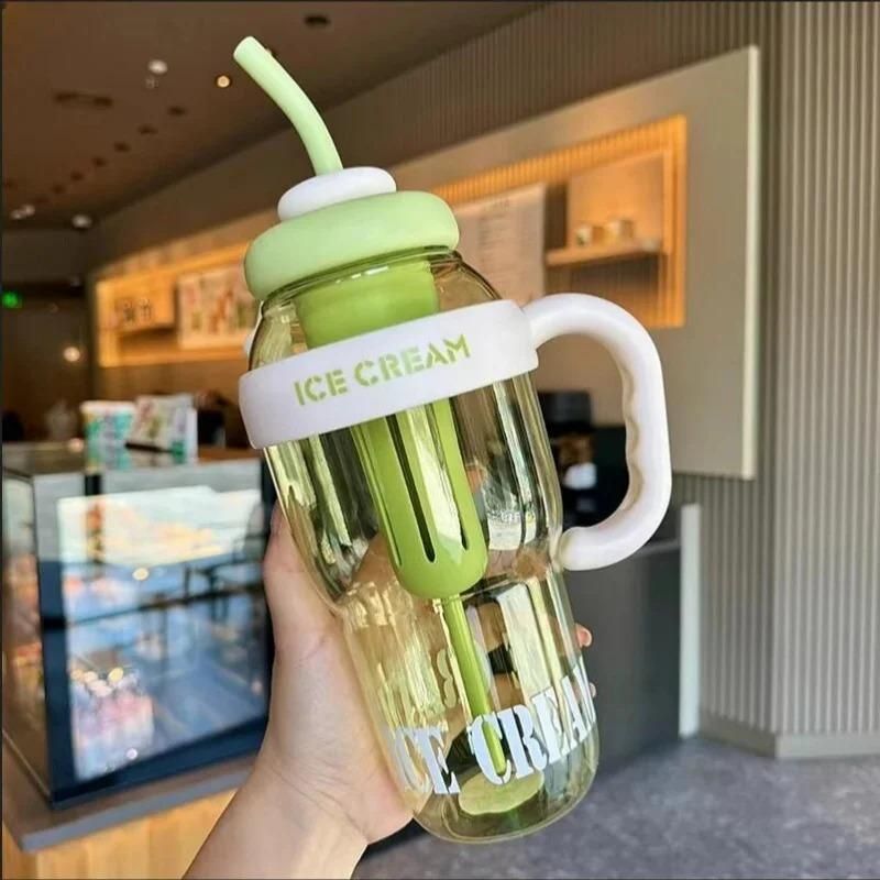 π§ Giant Water Bottle with Handle & Straw β Hydration in Style!