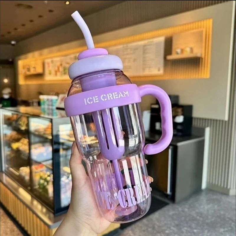 π§ Giant Water Bottle with Handle & Straw β Hydration in Style!