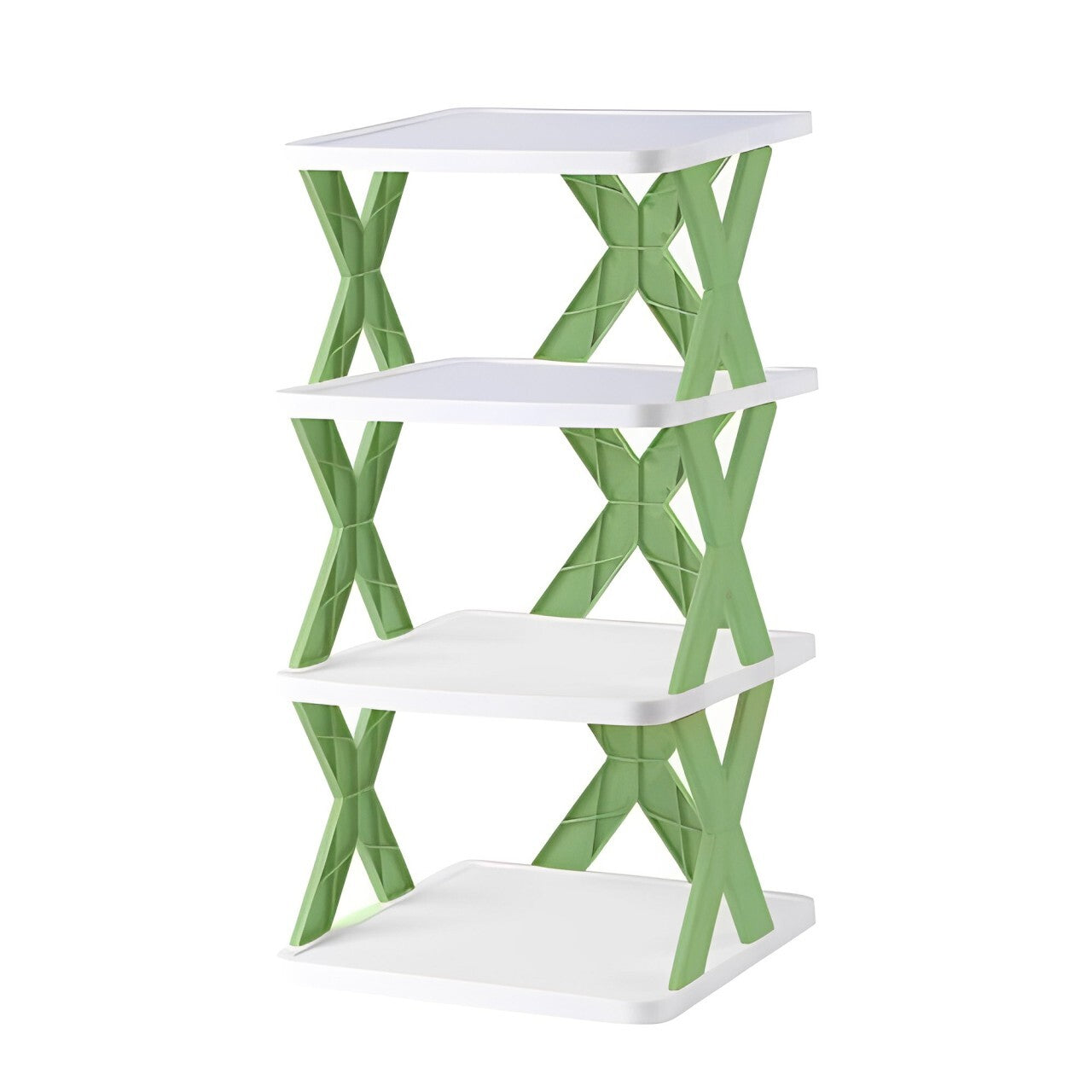 🏡 Plastic 4 Layer Foldable Shoe Rack (Multicolor)