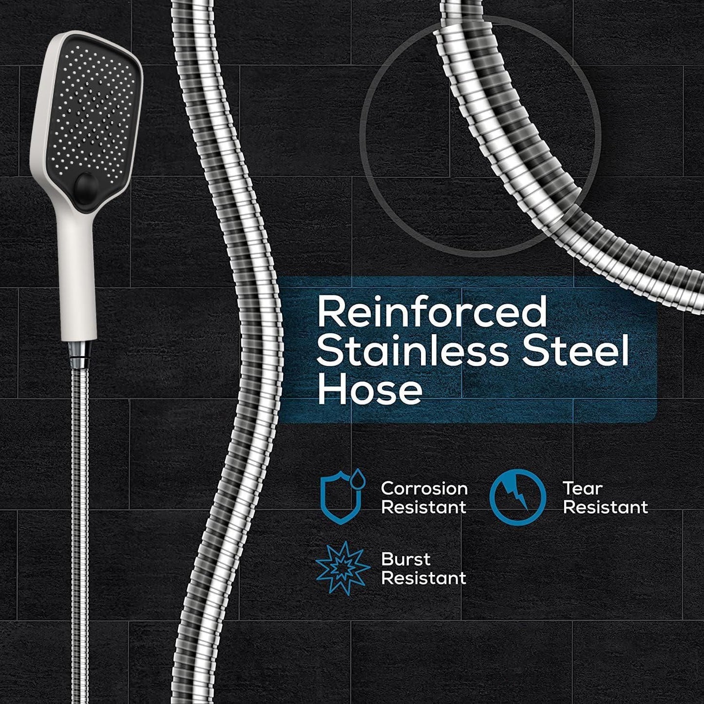 🚿 Square Hand Shower – Sleek Design, Powerful Performance